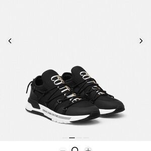 Versace Jeans Collection Black and Gold Sneakers